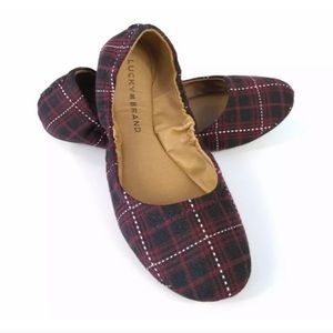 Lucky Brand Plaid Erin Ballet Flats